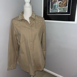 Banana republic Pearl encrusted shirt